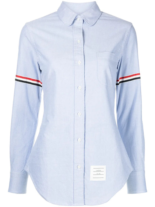 Grosgrain Armband Long-Sleeve Oxford Shirt