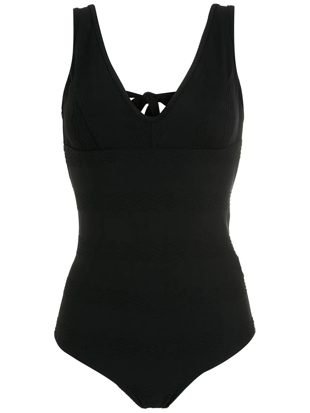 Tie-Fastening Textured Swimsuit