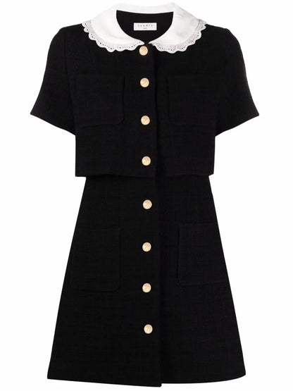 Buttoned Mini Dress