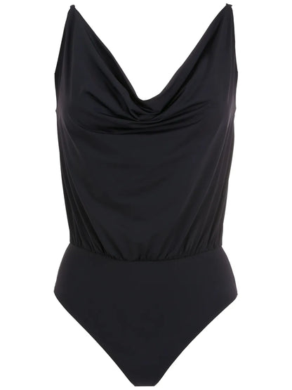 Cowl-Neck Swimsuit