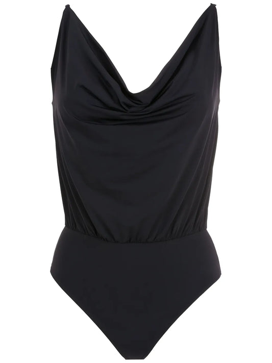 Cowl-Neck Swimsuit