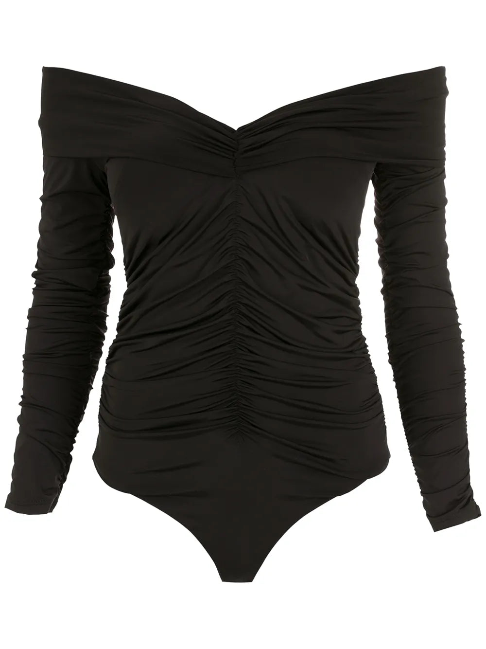 Ruched Long-Sleeves Bodysuit