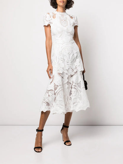 Cut Out-Detail Midi Dress