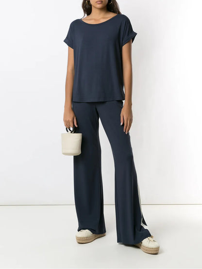 Flared Side-Stripe Trousers