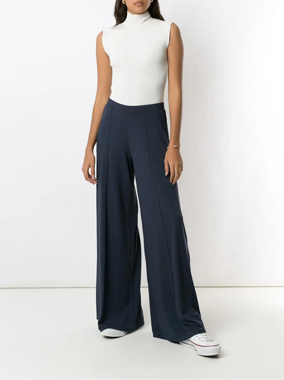 Flared Pleated Trousers