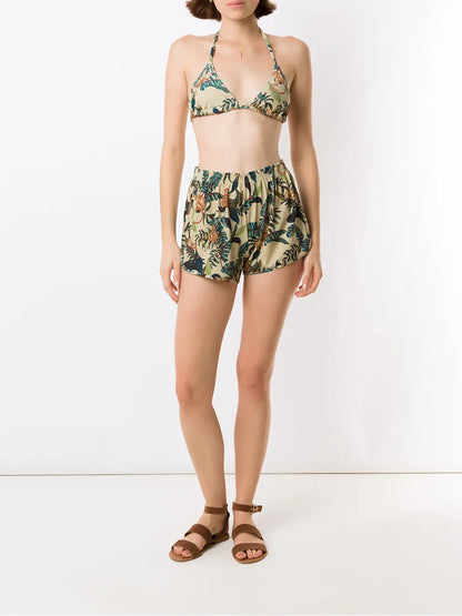 Wakiki Leaf-Print Pants