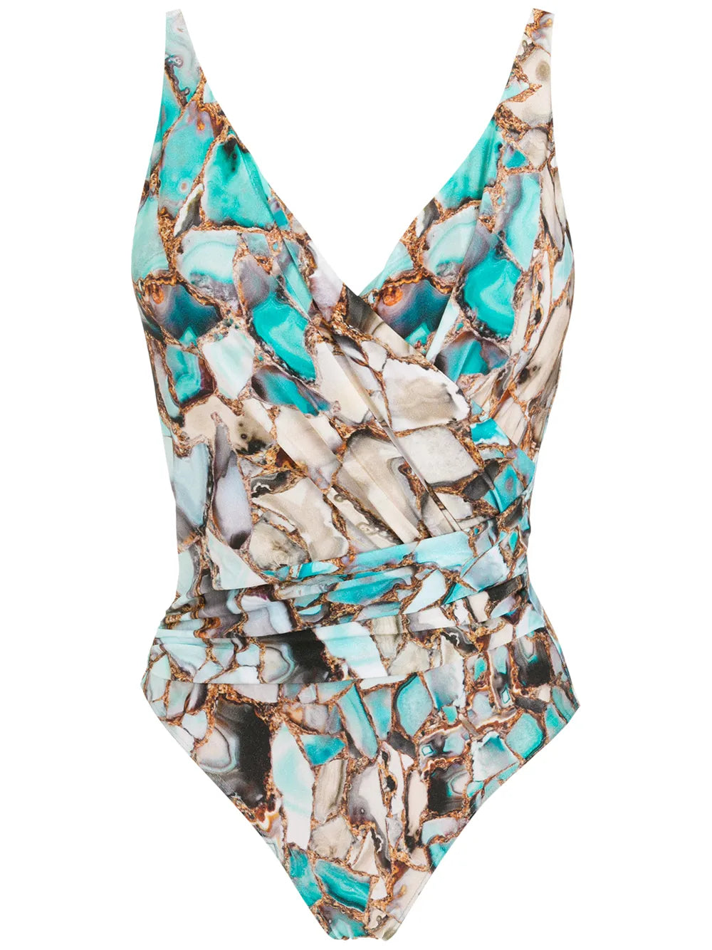 Maisa Marble-Print Swimsuit
