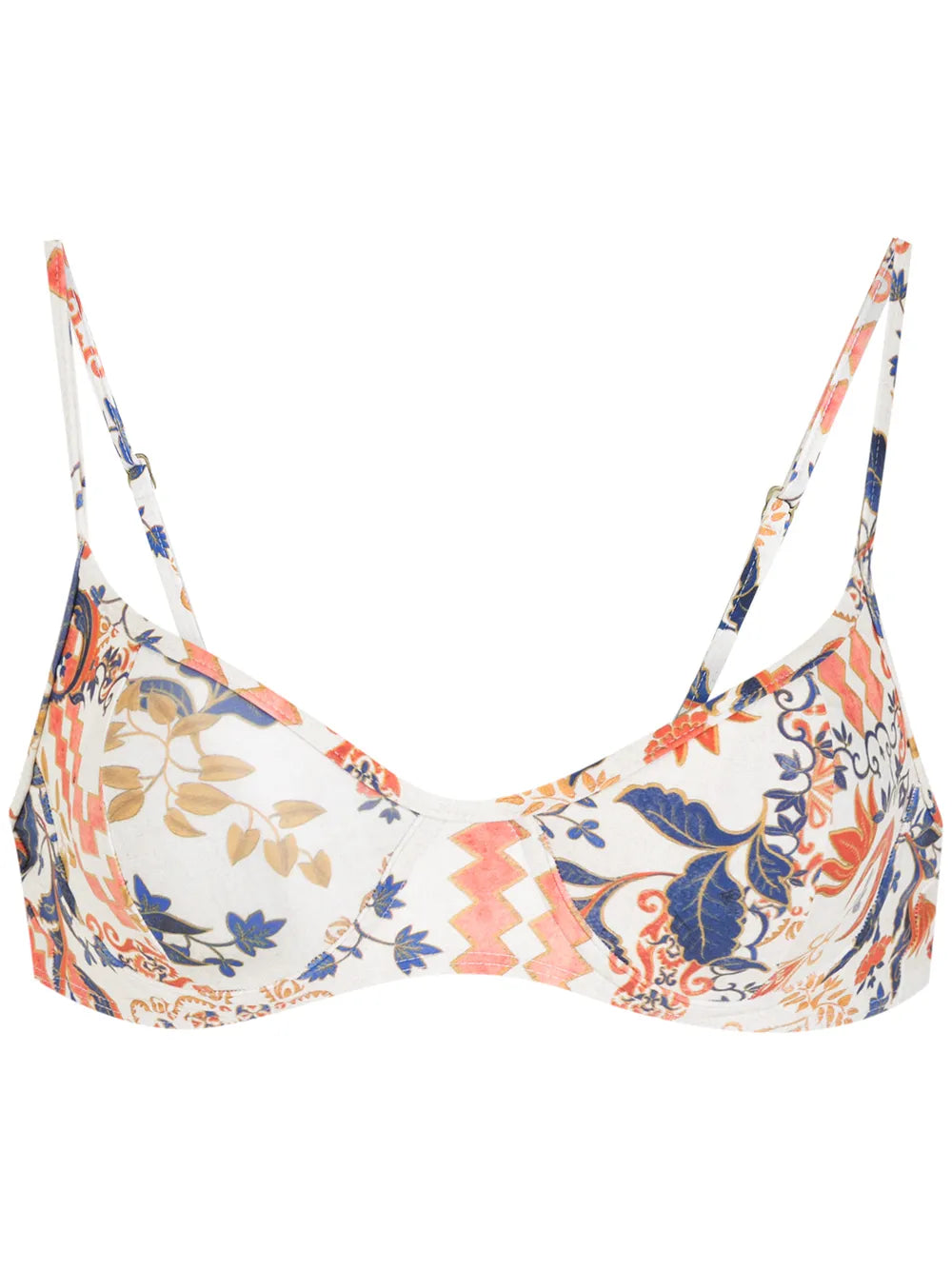 Cassis Graphic-Print Bikini Top