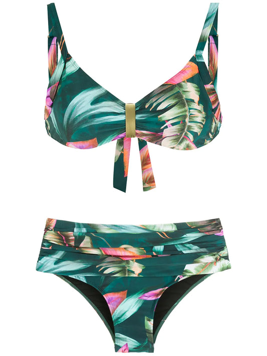 Anne Leaf-Print Bikini