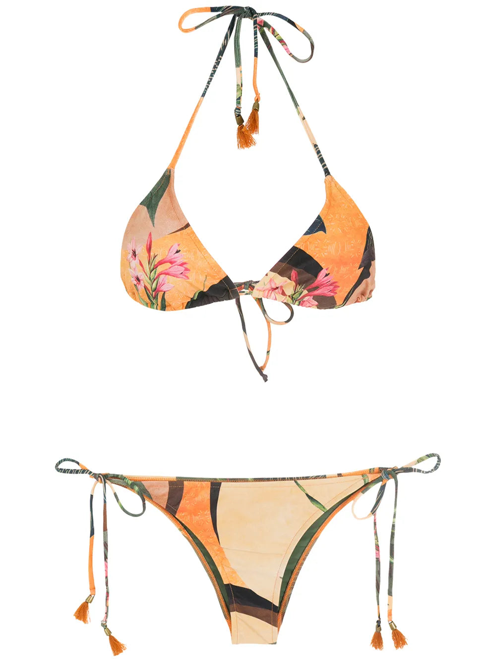 Floral-Print Halterneck Bikini