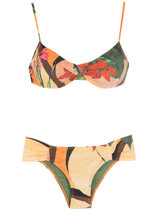 Vitória Leaf-Print Bikini