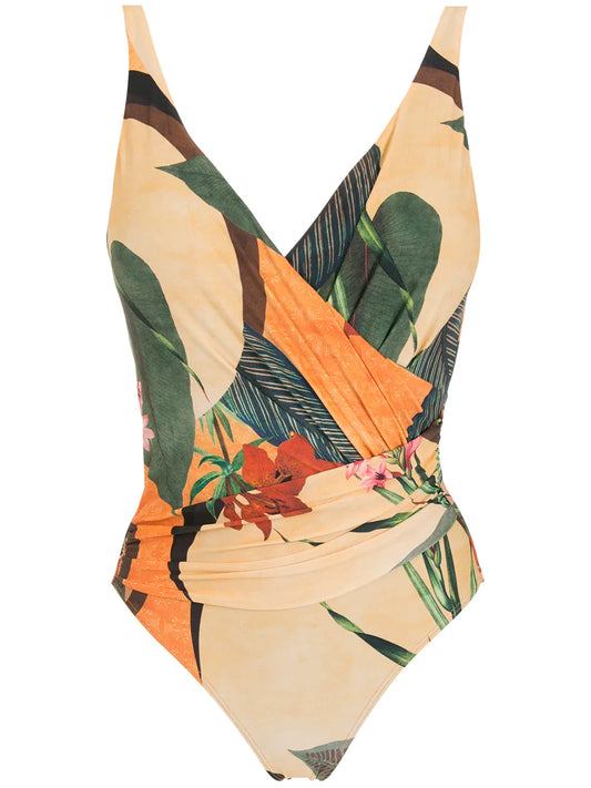 Tropical-Print Swimsuit