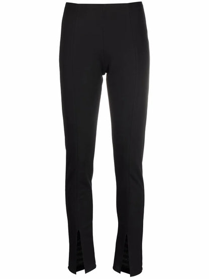 Front-Slit Slim-Fit Trousers