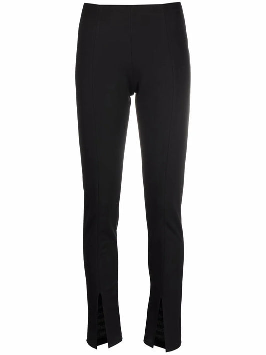 Front-Slit Slim-Fit Trousers