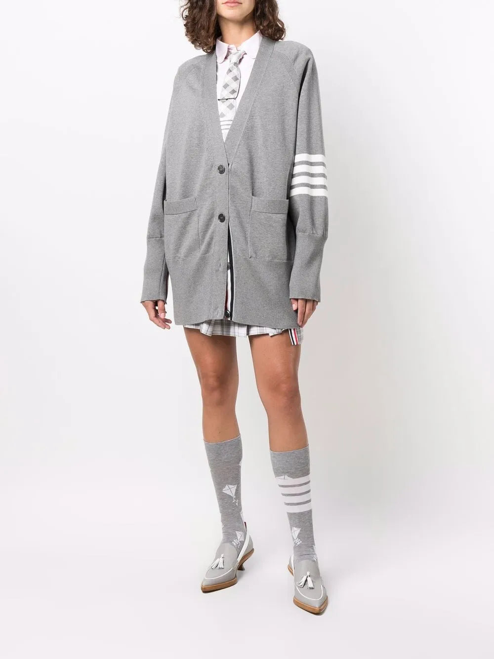 4-Bar Knitted Cardigan