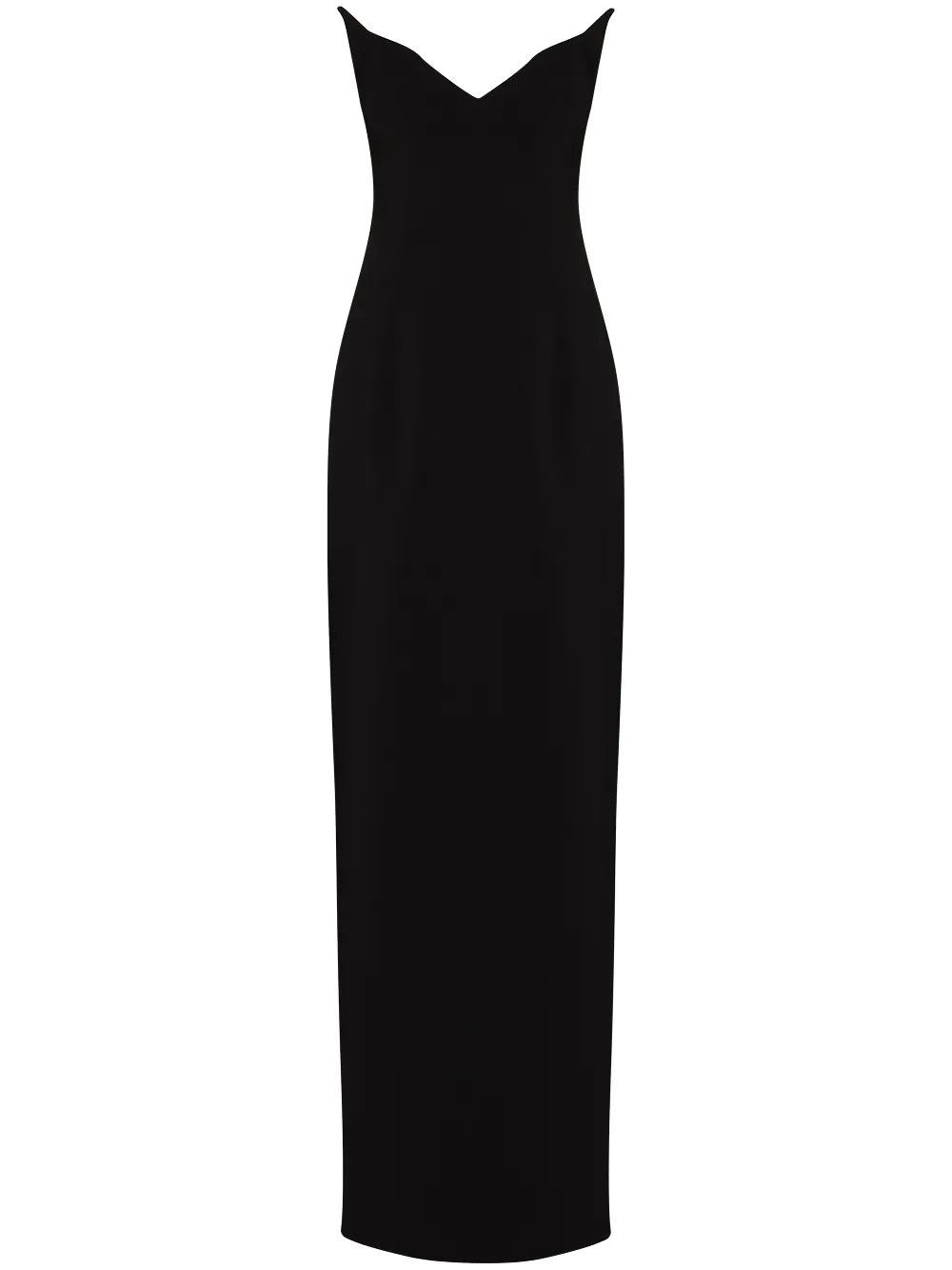 V-Neck Strapless Gown