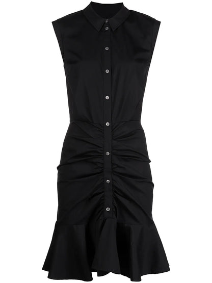 Ruched Shirt Dress