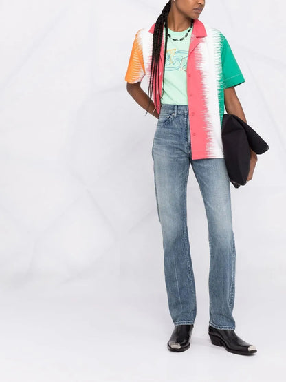 Straight-Leg Washed Jeans