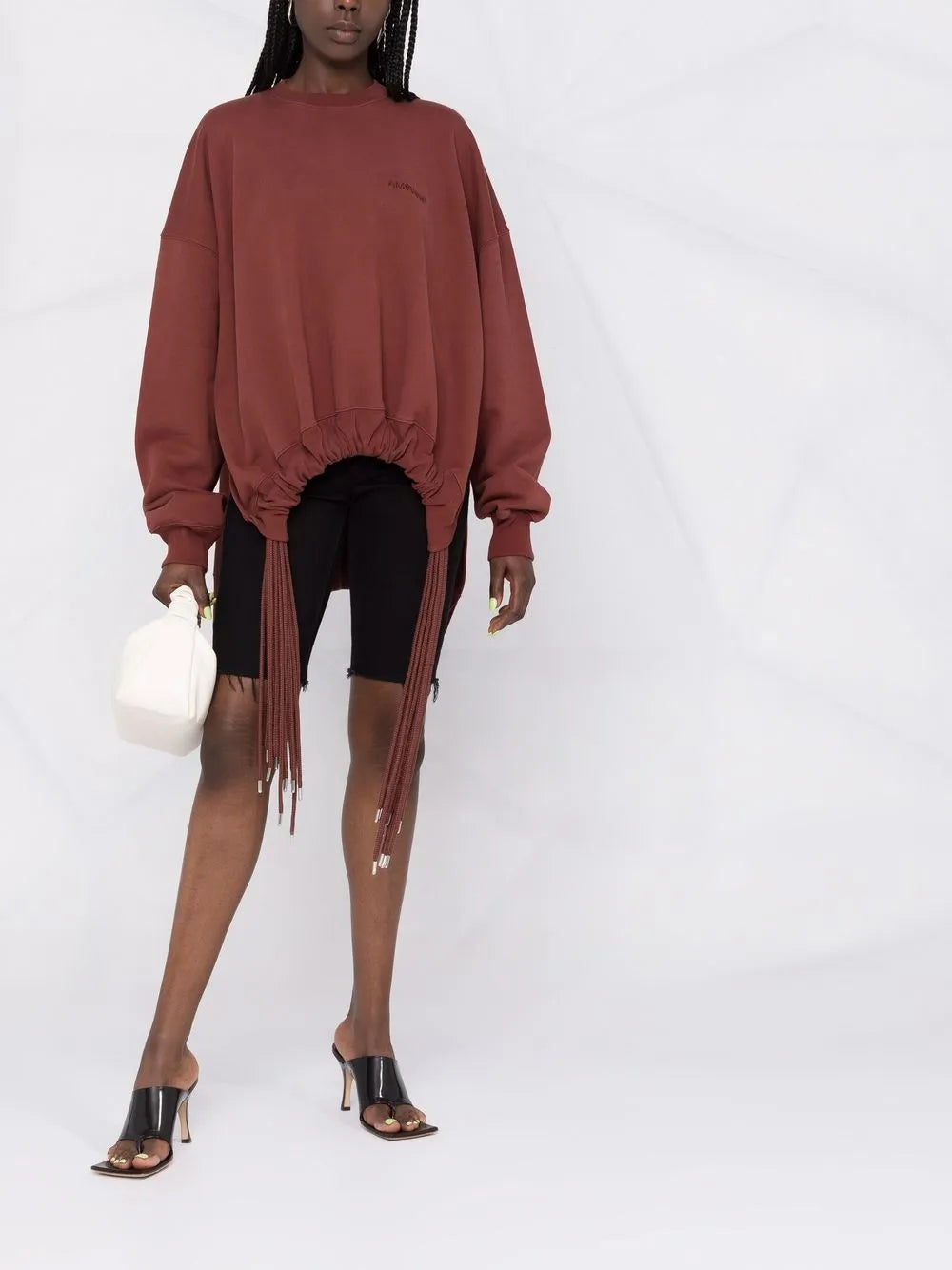 Drawstring Crewneck Sweatshirt