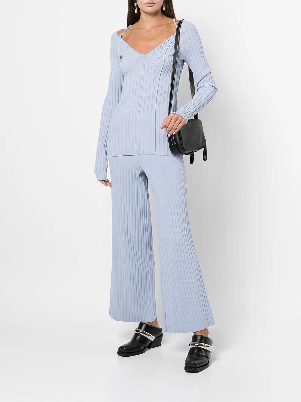 Lightweight Rib Knit Trousers