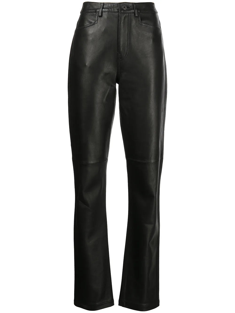 Straight-Leg Leather Trousers