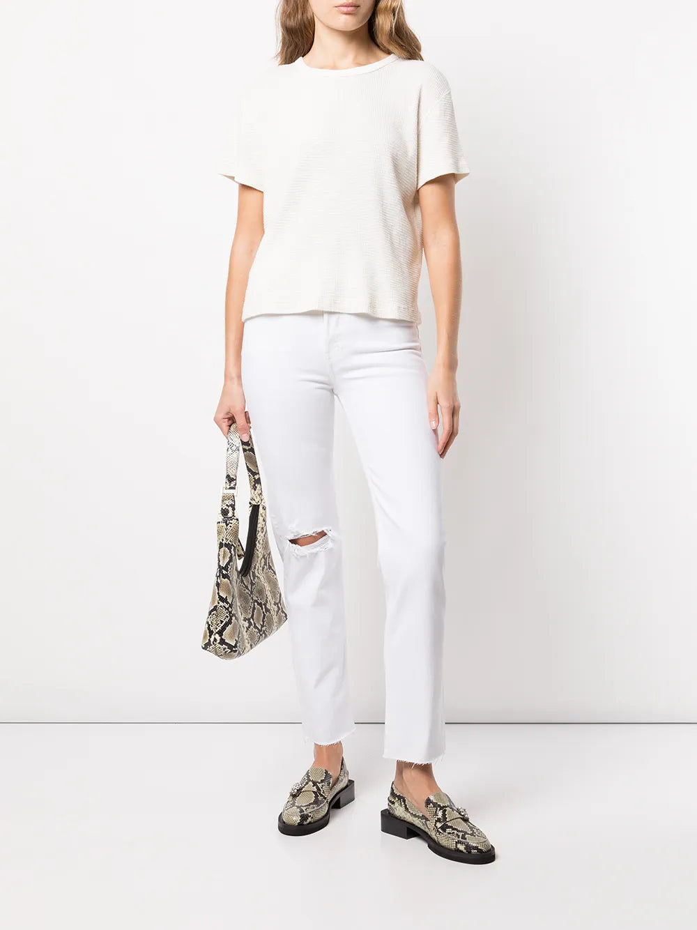 Distressed Straight-Leg Jeans
