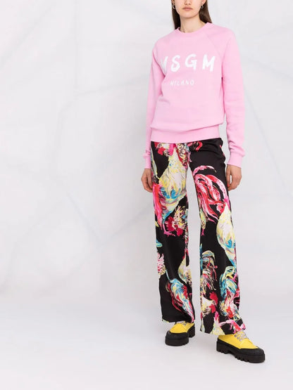 Logo-Print Crew Neck Sweatshirt