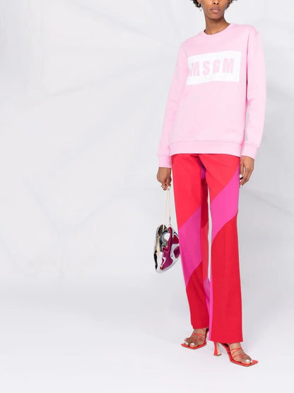 Crew Neck Logo-Print Sweatshirt