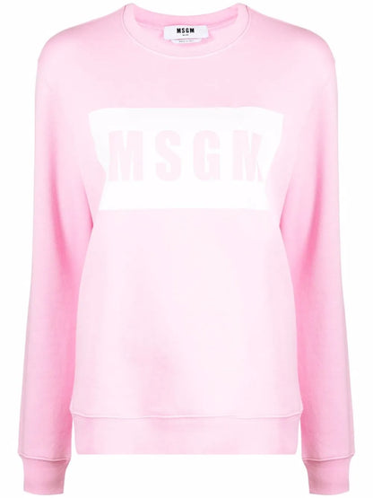 Crew Neck Logo-Print Sweatshirt