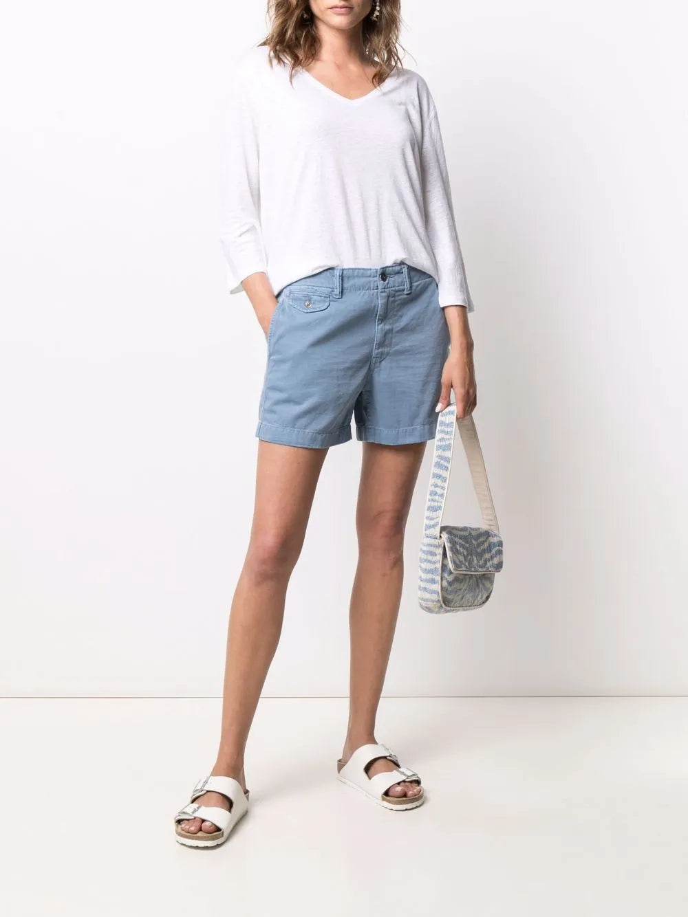 V-Neck Long-Sleeved T-Shirt