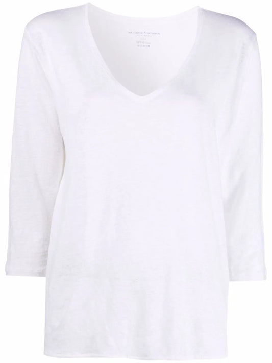 V-Neck Long-Sleeved T-Shirt