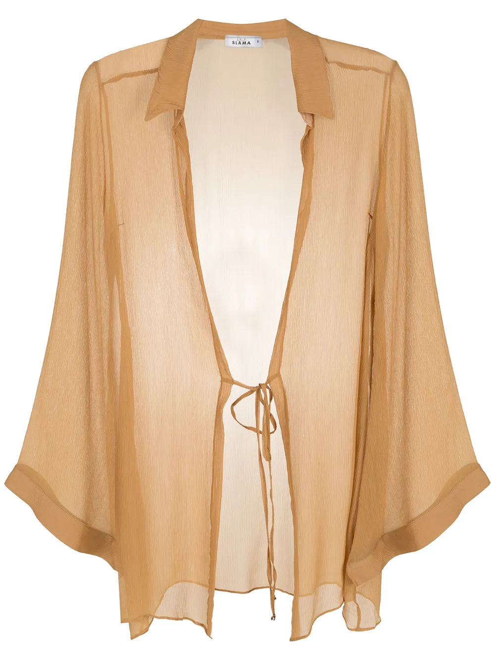 Tie-Front Silk Beach Cover-Up