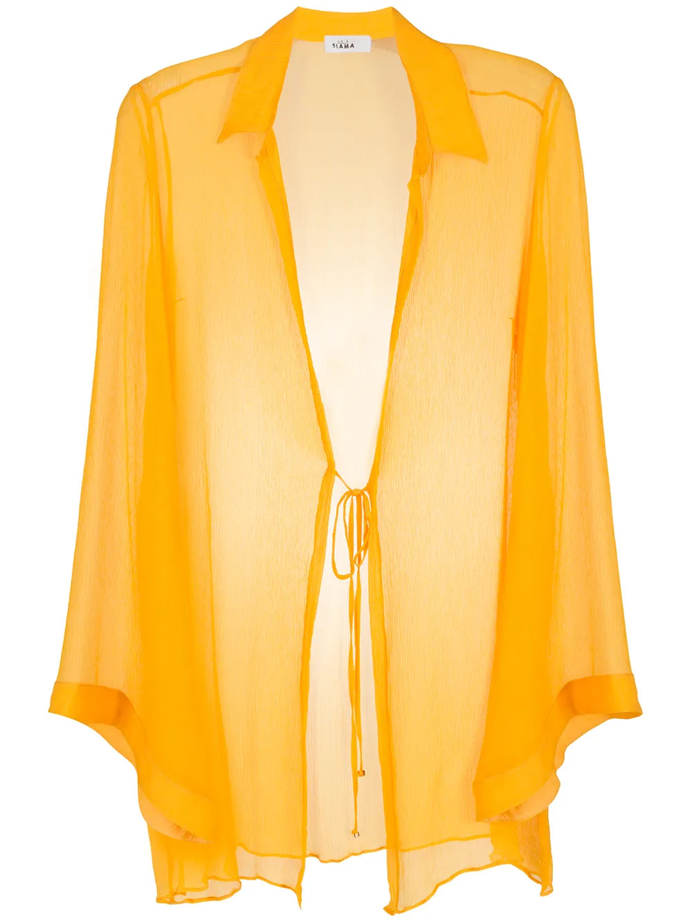 Tie-Front Silk Beach Cover-Up