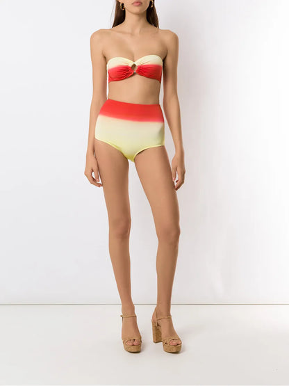Gradient-Effect Bikini Set