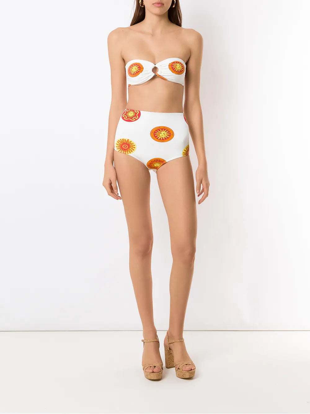Printed High Rise Bikini Set