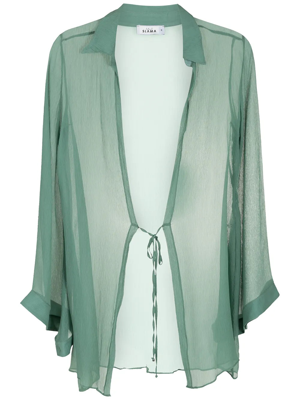 Tie-Front Silk Beach Cover-Up