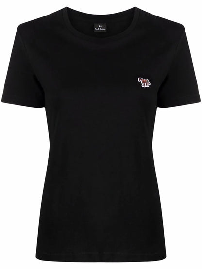 Embroidered Zebra-Logo T-Shirt