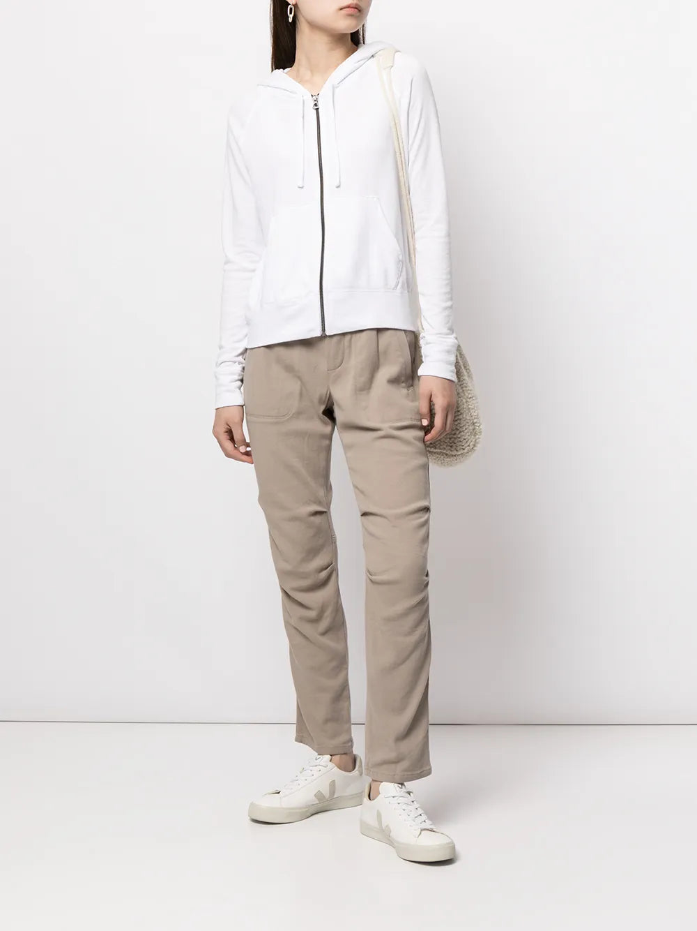 Zipped Drawstring Hoodie