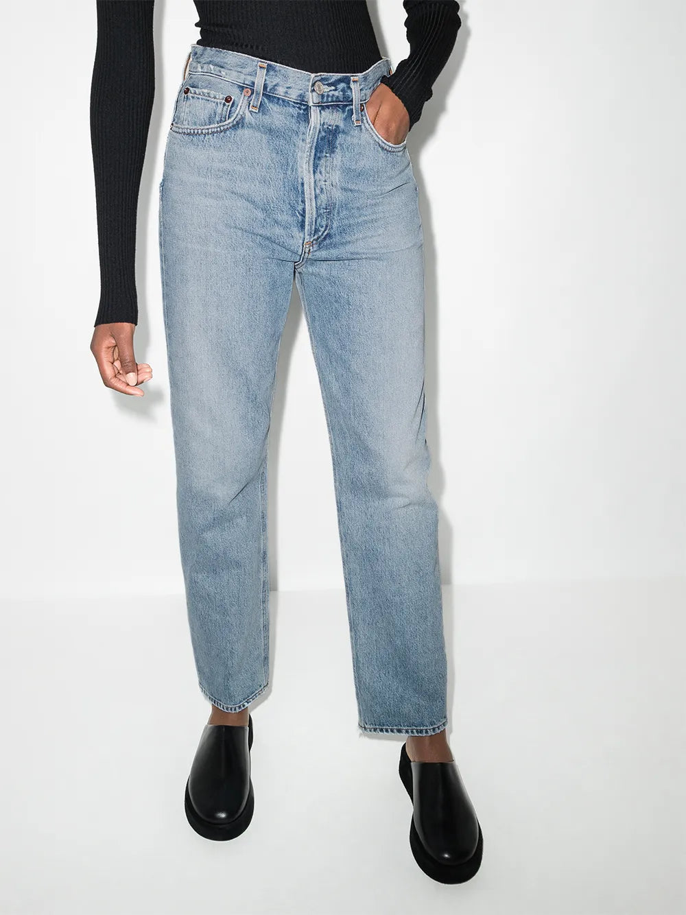 90S Pinch Waist Straight-Leg Jeans