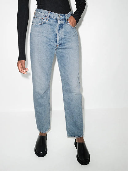 90S Pinch Waist Straight-Leg Jeans