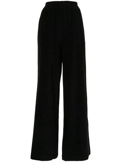 Velvet Wide-Leg Trousers