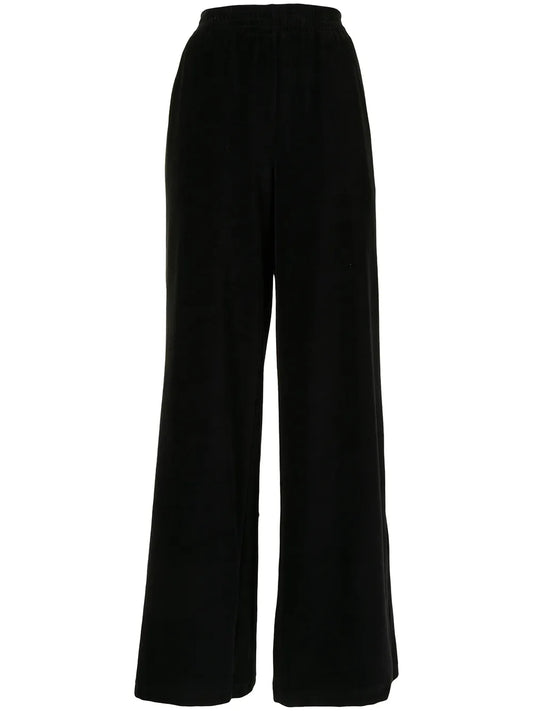 Velvet Wide-Leg Trousers
