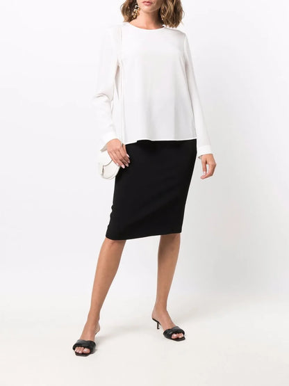 High-Waisted Bodycon Midi Skirt