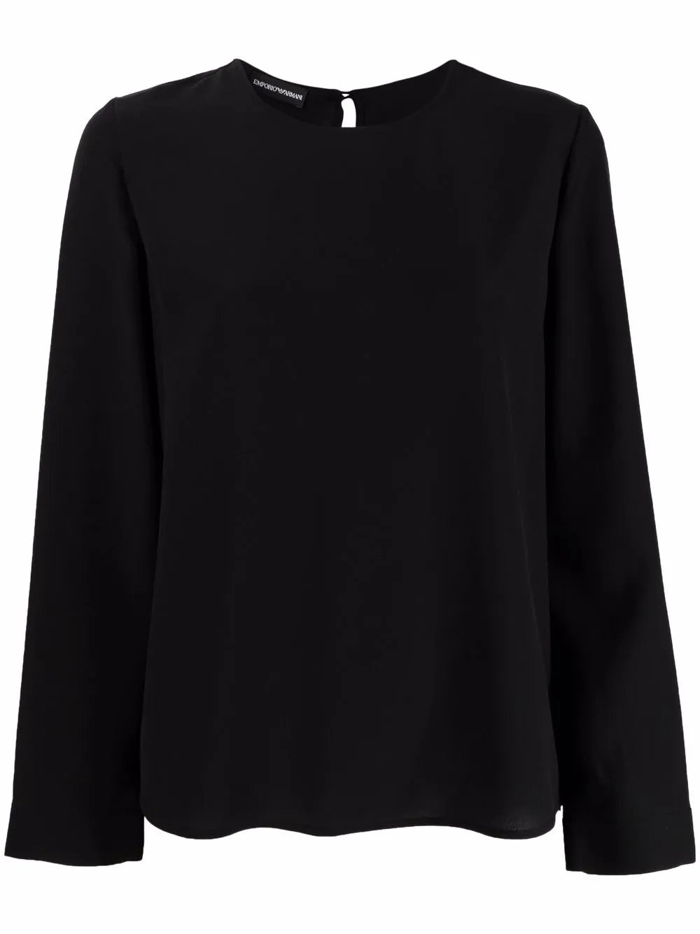 Long-Sleeve Silk Top