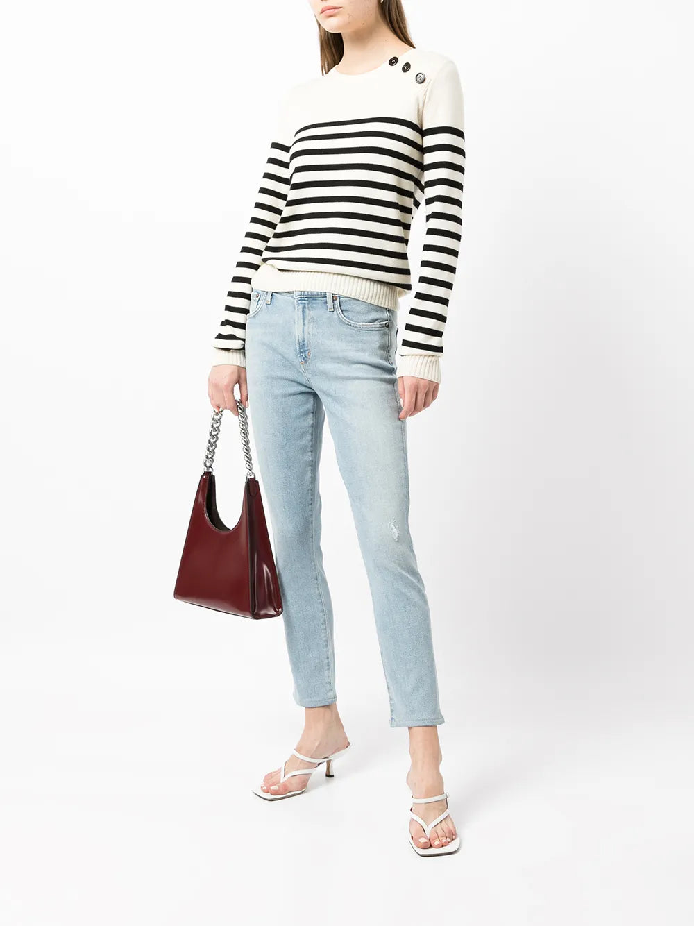 Distressed-Effect Skinny-Fit Jeans