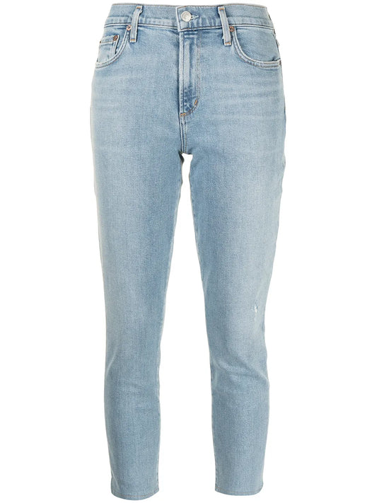 Distressed-Effect Skinny-Fit Jeans