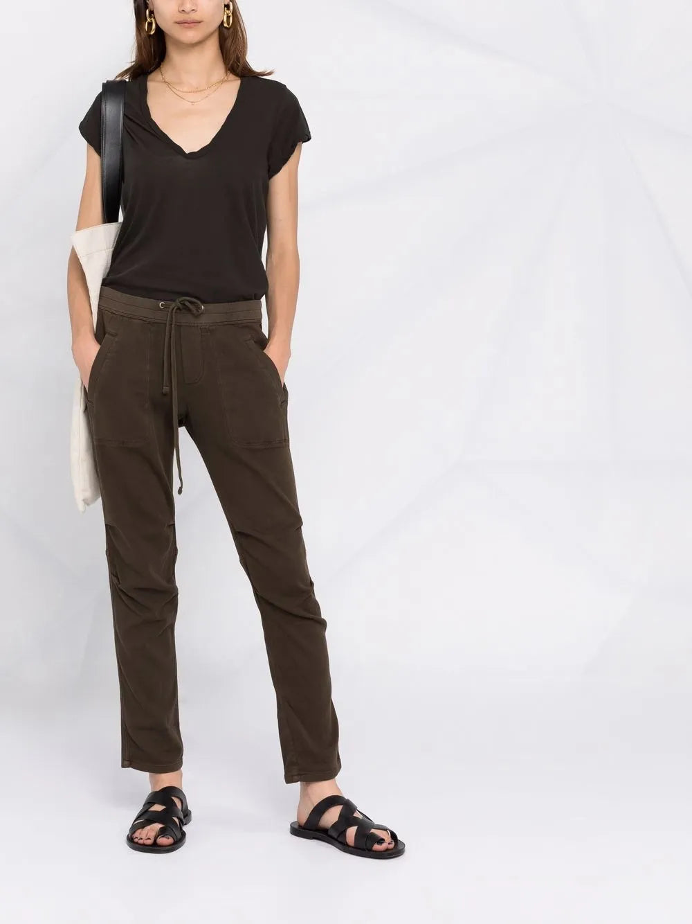 Drawstring Draped Trousers