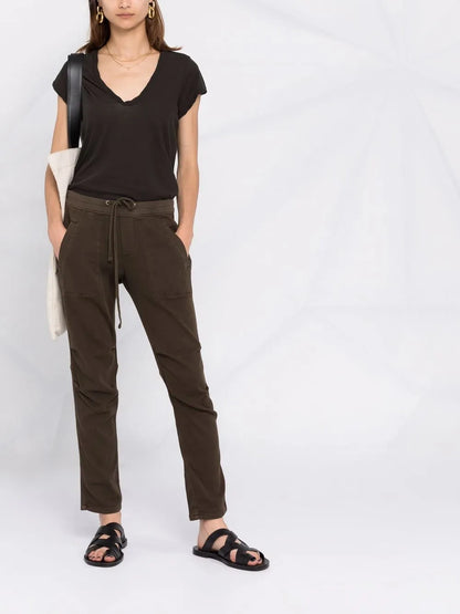 Drawstring Draped Trousers