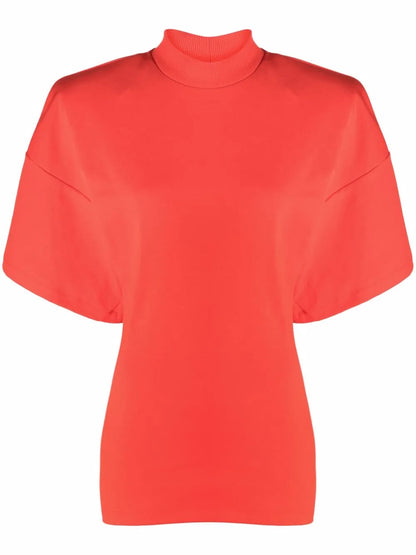 Mock-Neck Cotton Top