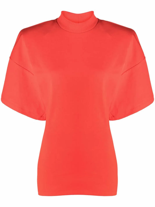 Mock-Neck Cotton Top